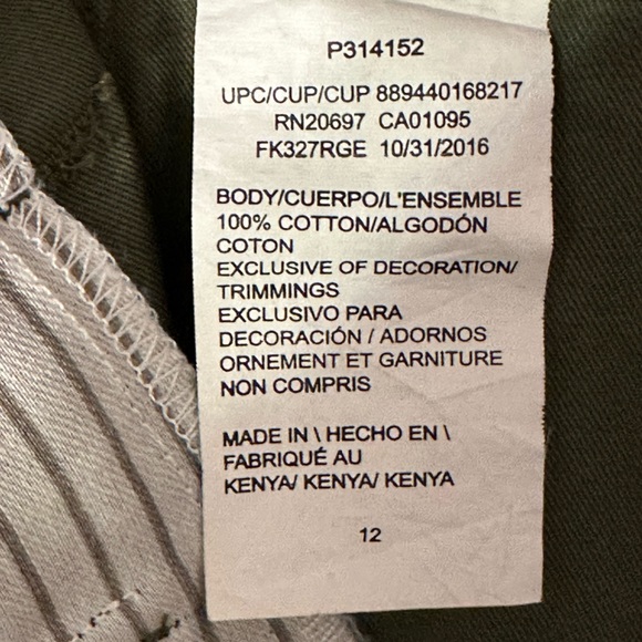 DICKIES Skirt Olive Green Cargo 100% Cotton size 12 Streetwear Valentines Day - Picture 12 of 12